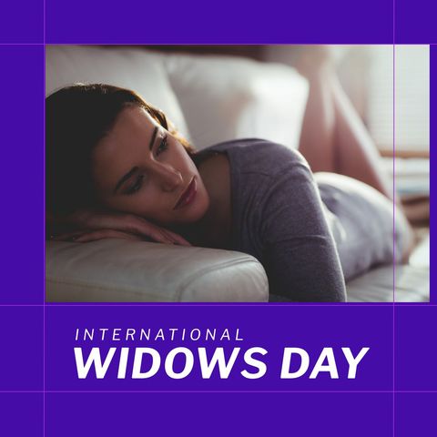 Thoughtful young woman reflecting on international widows day