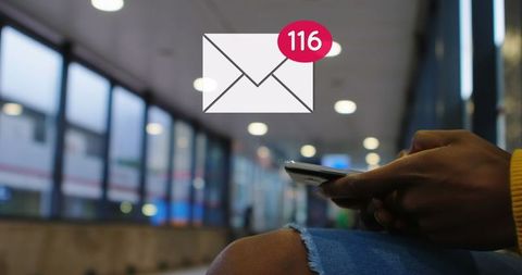 Busy Professional Receiving Email Buildup on Smartphone Task - Download Free Stock Images Pikwizard.com