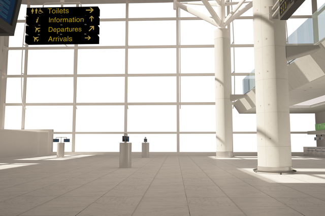 Modern Airport Terminal Interior Vector on Transparent Background - Download Free Stock Videos Pikwizard.com