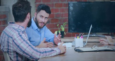 Professional Business Meeting in Modern Office Space