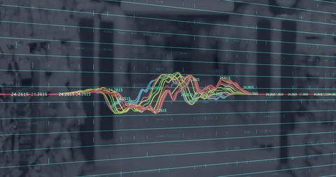 Digital Financial Data Overlay on Retail Environment - Download Free Stock Images Pikwizard.com