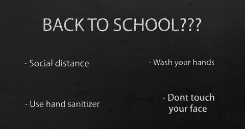 Back to School Safety Tips on Blackboard Style Background - Download Free Stock Images Pikwizard.com