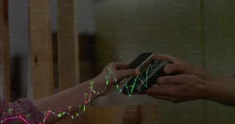 mobile payment technology with digital financial data overlay - Download Free Stock Images Pikwizard.com