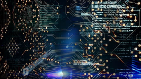 Futuristic Digital Data Connectivity Interface Background