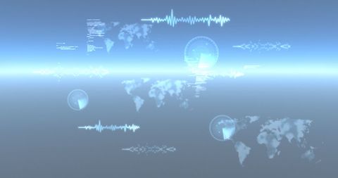 Digital Data and World Maps on Blue Background - Download Free Stock Images Pikwizard.com