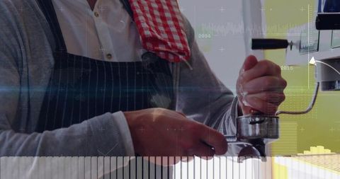 Barista Tamp Fore Ensuring Precise Espresso Shot Preparation