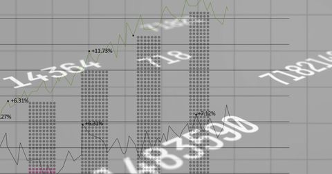 Abstract Financial Data Display with Dynamic Numbers - Download Free Stock Images Pikwizard.com