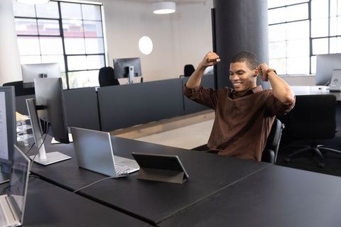 Celebrating Success at Modern Office with Technology