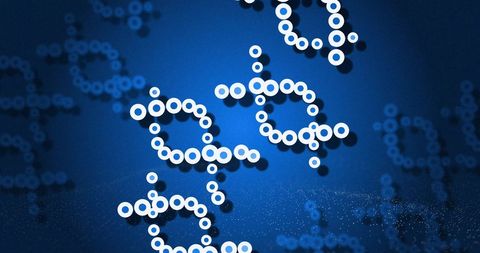 Abstract Molecular Structure with Blue Background Circular Patterns - Download Free Stock Images Pikwizard.com