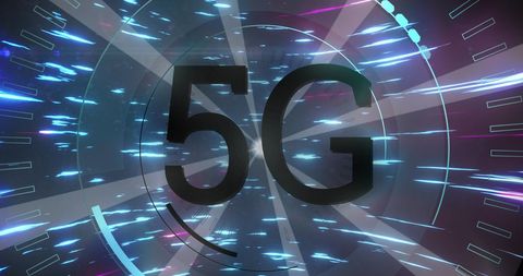 5G Network Digital Interface with Glowing Tunnel - Download Free Stock Images Pikwizard.com