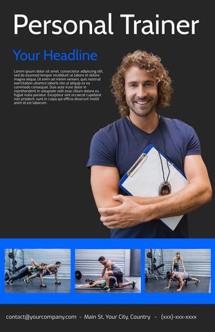 professional fitness trainer holding clipboard and smiling - Download Free Stock Templates Pikwizard.com