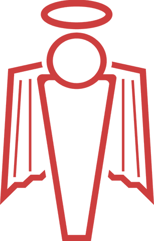 transparent icon of red angel with halo and wings - Download Free Stock Videos Pikwizard.com