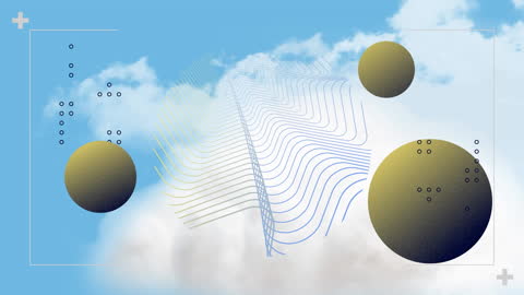 Futuristic Digital Light Animation with Abstract Spheres