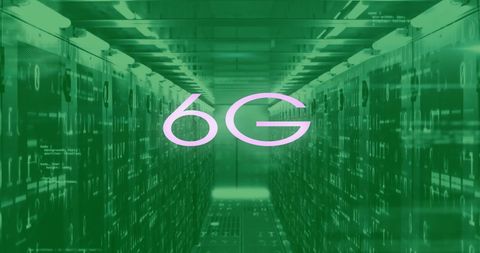 6G Technology Concept with Digital Data and Server Connectivity - Download Free Stock Images Pikwizard.com