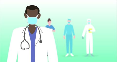 healthcare workers in pandemic: illustration of medical team - Download Free Stock Images Pikwizard.com