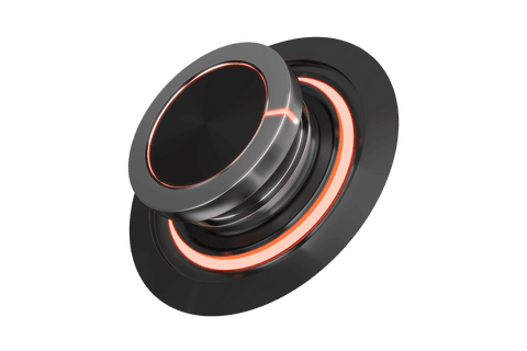 black control knob on transparent background with orange led design - Download Free Stock Videos Pikwizard.com