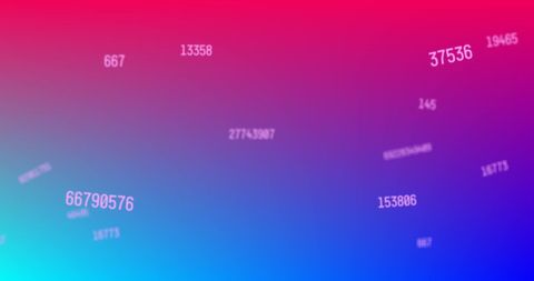 Floating Changing Numbers on Vibrant Gradient Backdrop - Download Free Stock Images Pikwizard.com