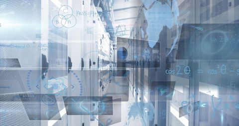 Visualizing Big Data and Mathematics in Modern Server Room - Download Free Stock Images Pikwizard.com