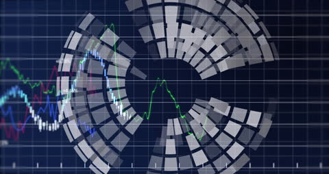 Rotating Globe with Dynamic Financial Graphs