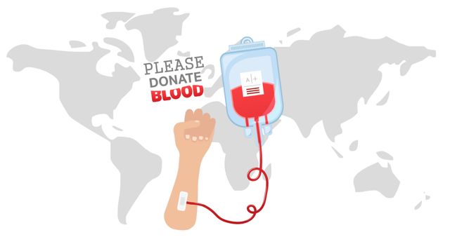 Global Blood Donation Concept with Icon and World Map Background - Download Free Stock Images Pikwizard.com