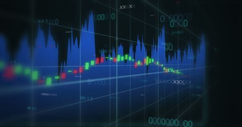 Dynamic Financial Data Elements on Abstarct Grid - Download Free Stock Images Pikwizard.com