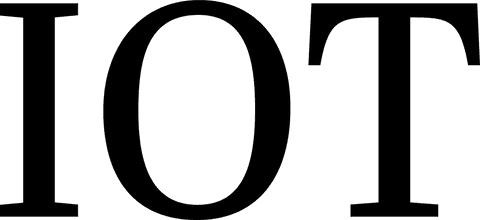 Transparent Vector Illustration of IoT Text for Communication