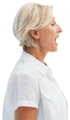 happy mature woman speaking expressively on transparent background - Download Free Stock Videos Pikwizard.com