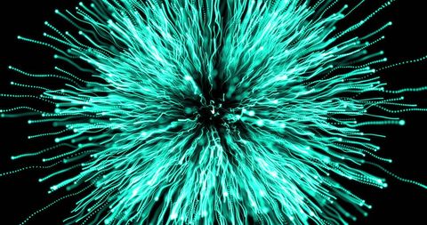 Vibrant Green Fireworks Exploding on Black Background - Download Free Stock Images Pikwizard.com