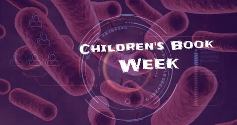 Futuristic Animation of Bacteria Cells and Data Visualization