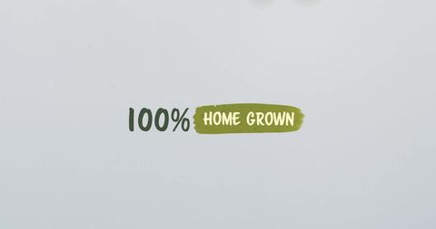 100 percent home grown organic food label design