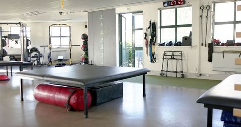 Rehabilitation Center with Exercise and Therapy Equipment
