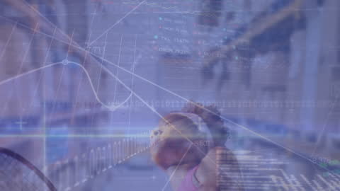 Futuristic Fitness Concept with Data Visualization Effects