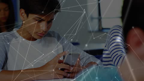 Student Engaging with Technology and Digital Connections