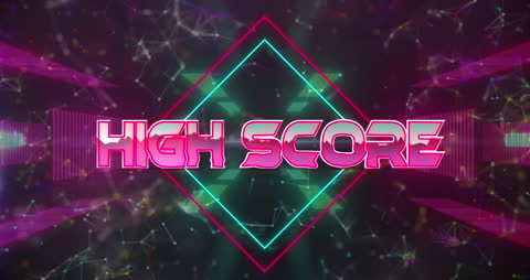 Dynamic Neon High Score Message with Laser Update Style