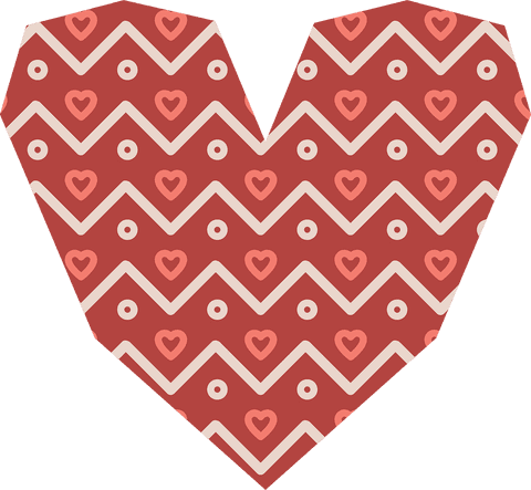 chevron heart pattern illustration on transparent background vector - Download Free Stock Videos Pikwizard.com