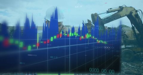 Data Analysis Visualization Overlay at Construction Site
