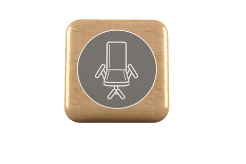 Office Chair Icon on Wooden Cube with Transparent Background - Download Free Stock Videos Pikwizard.com