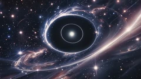 Einstein Ring Formed by Black Hole Fate in Deep Space
