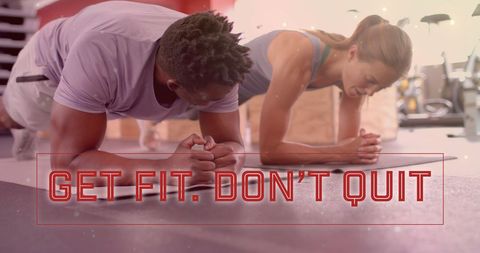 Diverse Fitness Duo Exercising Together Discover Strength