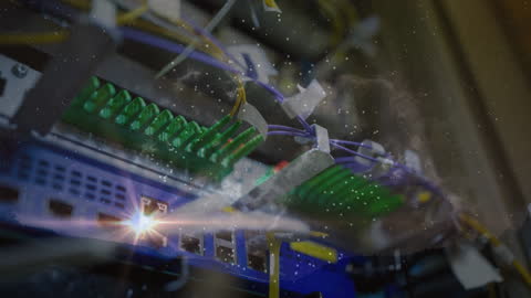 Dynamic Digital Network with Luminous Connections