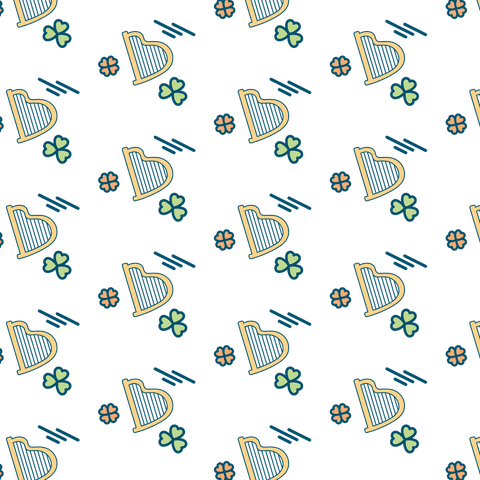 Colorful Pattern of Birds and Clovers on Transparent Background - Download Free Stock Videos Pikwizard.com