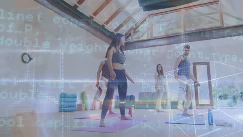 Blend of Technology and Active Lifestyle in a Yoga Class