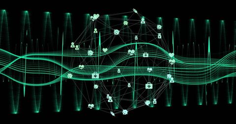 Digital Representation of Scientific Data Interwoven with DNA Strand - Download Free Stock Images Pikwizard.com