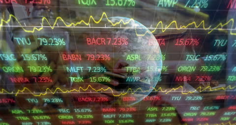 Global Finance Visualization on Digital Screen Animation