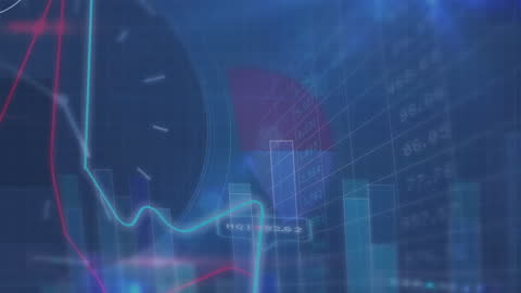 Financial Data and Networking Digital Illustration