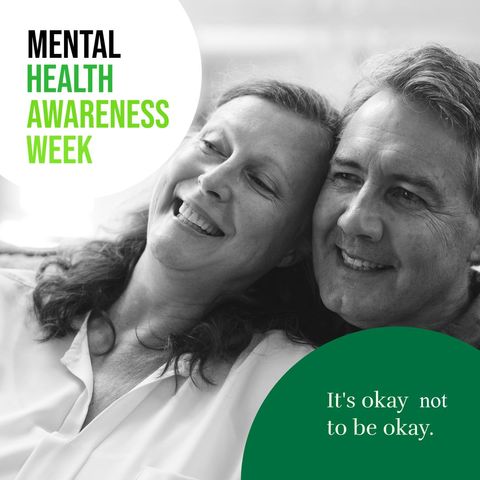 Happy Senior Couple Highlighting Mental Health Awareness