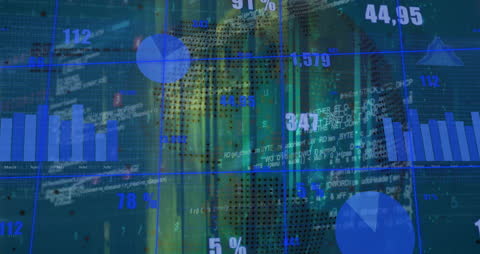 Futuristic Financial Data Visualization with Abstract Elements