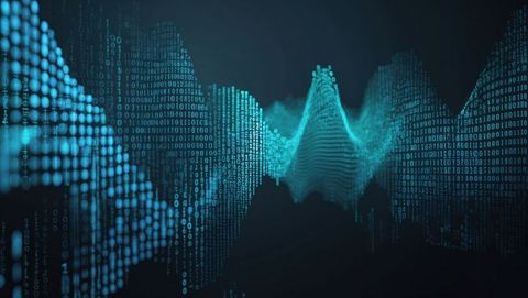 Dynamic Digital Wave Creating Binary Code Patterns in Virtual Space - Download Free Stock Images Pikwizard.com
