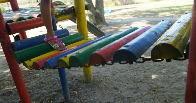 Children Playing on Colorful Playground Equipment - Download Free Stock Images Pikwizard.com