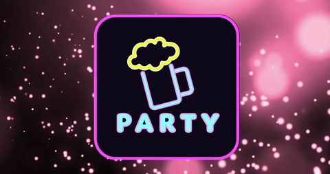 Vibrant Party Invitation Design with Beer Symbol - Download Free Stock Images Pikwizard.com